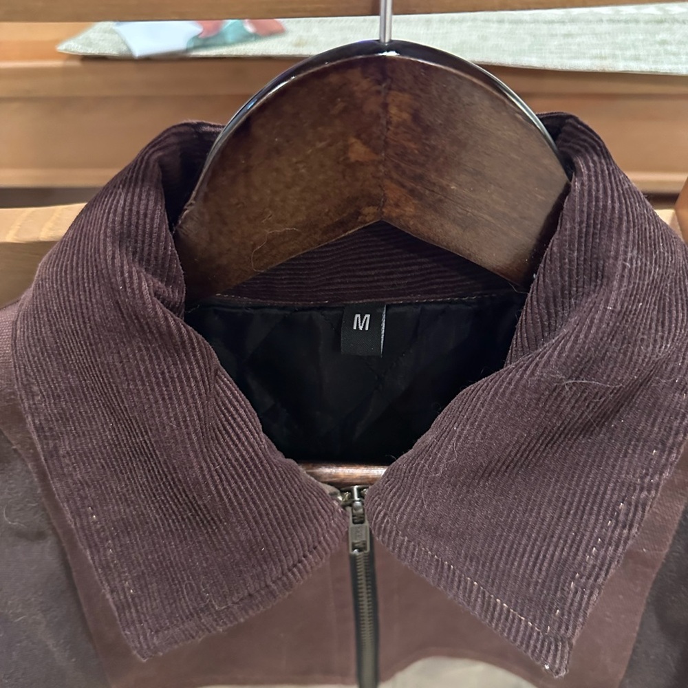 Monochrome Brown and Tan Patchwork Colorblock Cro… - image 2